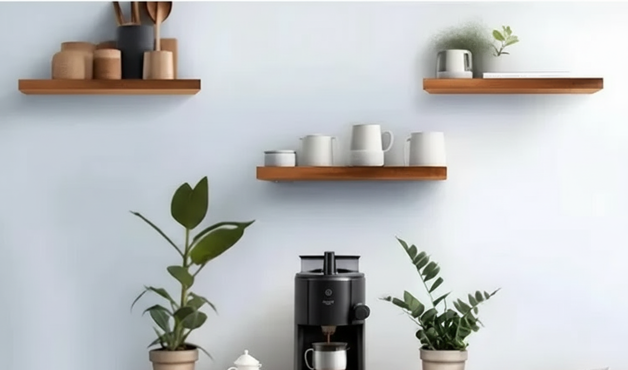 3-Tier Floating Wall Shelf for Home & Office – MDF Wood, L Bracket Support | Decorative Storage Rack by AFCEFTI - Image 2